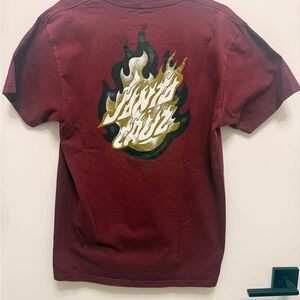 Santa Cruz Skateboards Burgundy Flame Graphic Tee